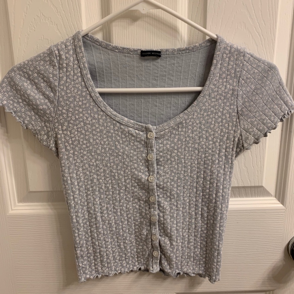 brandy blue floral zelly top